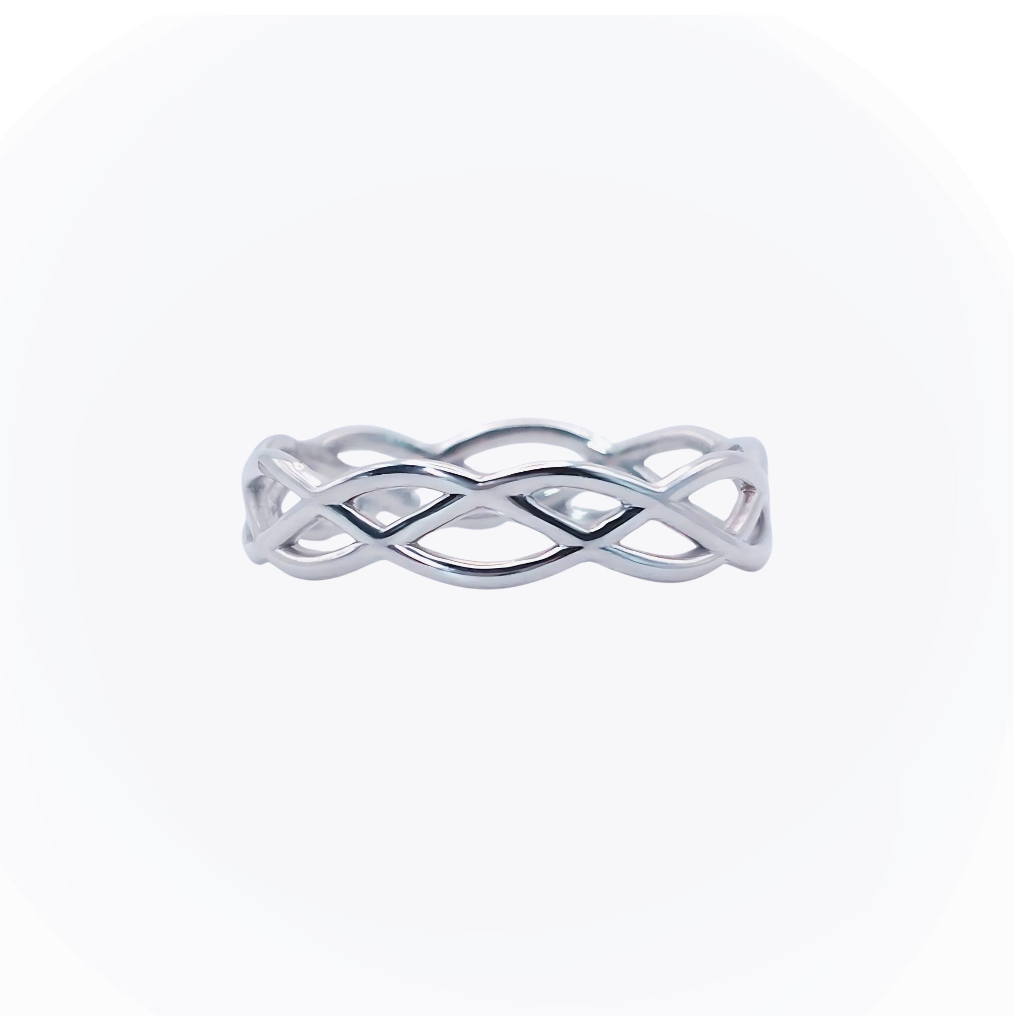 編込み風のシルバーの指輪